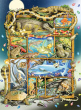 Ravensburger dėlionė 200 vnt. Reptiliai ant paveikslų rėmo