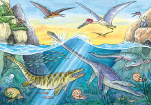 Ravensburger dėlionė 2x24 vnt Dinosaurus