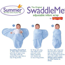 Summer Infant Art.56596 SwaddleMe Хлопковая пелёнка для комфортного сна, пеленания  от 6,4 кг до 8.2 кг.