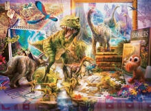 Ravensburger dėlionė 100 vnt Dinosaurus vaikų kambaryje