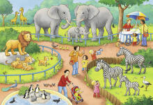 Ravensburger dėlionė 2x24 vnt. Apsilankymas zoologijos sode