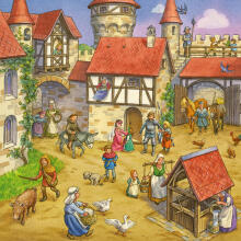 Ravensburger dėlionė 3x49 vnt. Riterių turnyras
