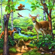 Ravensburger dėlionė 3x49 vnt. Gyvūnai