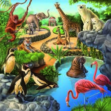 Ravensburger dėlionė 3x49 vnt. Gyvūnai