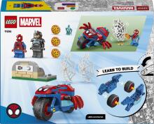 LEGO Spidey ant savo motociklo prieš Rhino