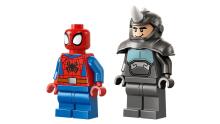 LEGO Spidey ant savo motociklo prieš Rhino
