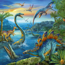 Ravensburger dėlionė 3x49 vnt Dinosaurus