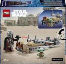 LEGO Star Wars Mandalorianas ir Grogu motociklas
