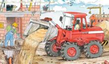 Ravensburger mažas rėmelis dėlionė 15 vnt. Mano ekskavatorius