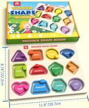 Coogam Wooden Colour Shape Art.294588 Montessori medinė dėlionės lenta