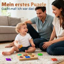 Larger Wooden Puzzle Art.294589 Montessori medinė dėlionės lenta