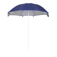 Parasol plážový 2v1 stan se stěnami nastavitelný 125-200 cm modrý MultiGarden