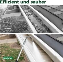 Bebe Basic Gutter Cleaner Art.294721 Cleaner for Floor Cleaning, Pressure Washer Accessories with Telescopic Handle, Aluminium Curve Bar and Brass Swivel Head