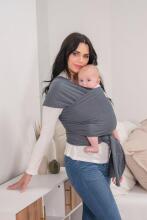 La Bebe™ Huggi Sling Cotton Grey Cloud Art.294742  Austas diržas iš natūralios medvilnės (470x54 cm)