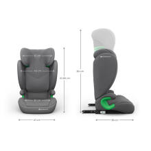 KINDERKRAFT automobilinė kėdutė JUNIOR FIX 2 PLUS i-Size pilka