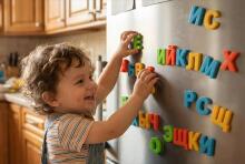 Magnetic Alphabet Art.294958 magnetinės raidės (krievu kalba)