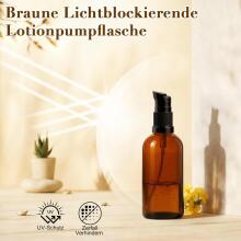 Empty Glass Bottles Brown with Sticker Funnel Art.294984   Amber Glass Lotion Bottles with Pump Dispenser,30ml,1 psc