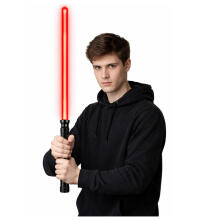 LED lazerinis šviesos kardas su garsais, metaliniu rankena, 75 cm