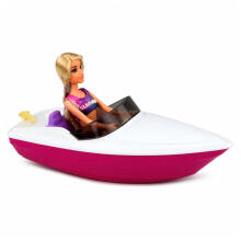 Anlily lėlė motorlaivyje su šuniuku, 30 cm gelbėjimosi liemenė
