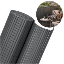 PVC danga maskuojantis 500x120 cm kilimėlis balkonui, terasai, tvorai, tamsiai pilkas