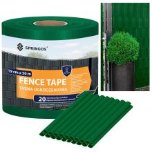 Tamsiai žalia tvoros juosta 19 cm x 50 m, 450 g/m² FN0011