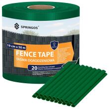 Tamsiai žalia tvoros juosta 19 cm x 50 m, 450 g/m² FN0011