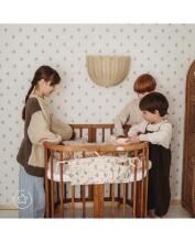 Waldin Baby Collection Bed Crib  7 in 1 Art.296539 Vintage Daugiafunkcinė medinė transformuojama lovelė 7 viename