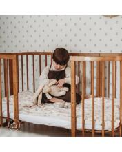Waldin Baby Collection Bed Crib  7 in 1 Art.296539 Vintage Daugiafunkcinė medinė transformuojama lovelė 7 viename