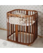 Waldin Baby Collection Bed Crib  7 in 1 Art.296539 Vintage Daugiafunkcinė medinė transformuojama lovelė 7 viename