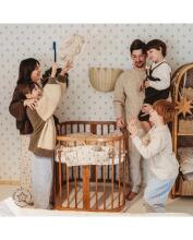 Waldin Baby Collection Bed Crib  7 in 1 Art.296539 Vintage Daugiafunkcinė medinė transformuojama lovelė 7 viename