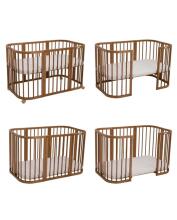 Waldin Baby Collection Bed Crib  7 in 1 Art.296539 Vintage Daugiafunkcinė medinė transformuojama lovelė 7 viename