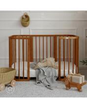 Waldin Baby Collection Bed Crib  7 in 1 Art.296539 Vintage Daugiafunkcinė medinė transformuojama lovelė 7 viename