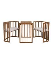 Waldin Baby Collection Bed Crib  7 in 1 Art.296539 Vintage Daugiafunkcinė medinė transformuojama lovelė 7 viename