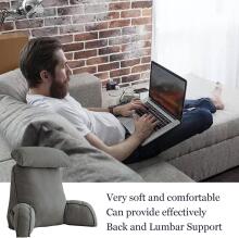 Basic CS Lline Care & Support Large Reading Pillow  Art.296546 Blue Grey Large reading pillow, back support pillow with removable neck cushion