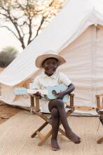 Little Dutch medinė gitara Safari Friends Green FSC Art.7470