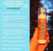 Plant Based Mozzi Pure Natural Art.296654 Insect Repellent Spray Eco Natural (babies and family)  purškiamas repelentas nuo vabzdžių 75 ml