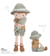 Little Dutch minkšta lėlė Reindžeris Džimas 35 cm Safari Friends GRS Art.4686
