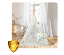 Nukido Tipi Dino Art. NK-407 palapinė vaikams - smėlinė