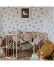 Waldin Baby Collection Bed Crib  7 in 1 Art.297431 Natural Daugiafunkcinė medinė transformuojama lovelė 7 viename