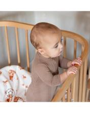 Waldin Baby Collection Bed Crib  7 in 1 Art.297431 Natural Daugiafunkcinė medinė transformuojama lovelė 7 viename