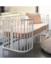Waldin Baby Collection Bed Crib  7 in 1 Art.297432 White Daugiafunkcinė medinė transformuojama lovelė 7 viename