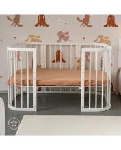 Waldin Baby Collection Bed Crib  7 in 1 Art.297432 White Daugiafunkcinė medinė transformuojama lovelė 7 viename