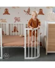 Waldin Baby Collection Bed Crib  7 in 1 Art.297432 White Daugiafunkcinė medinė transformuojama lovelė 7 viename