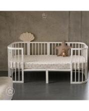 Waldin Baby Collection Bed Crib  7 in 1 Art.297432 White Daugiafunkcinė medinė transformuojama lovelė 7 viename