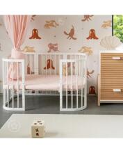 Waldin Baby Collection Bed Crib  7 in 1 Art.297432 White Daugiafunkcinė medinė transformuojama lovelė 7 viename