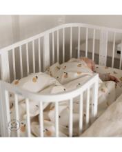 Waldin Baby Collection Bed Crib  7 in 1 Art.297432 White Daugiafunkcinė medinė transformuojama lovelė 7 viename