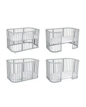 Waldin Baby Collection Bed Crib  7 in 1 Art.297433 Grey Daugiafunkcinė medinė transformuojama lovelė 7 viename