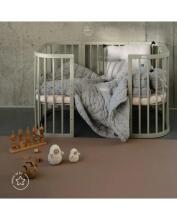 Waldin Baby Collection Bed Crib  7 in 1 Art.297434 Olive Daugiafunkcinė medinė transformuojama lovelė 7 viename