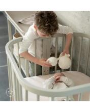 Waldin Baby Collection Bed Crib  7 in 1 Art.297434 Olive Daugiafunkcinė medinė transformuojama lovelė 7 viename