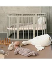 Waldin Baby Collection Bed Crib  7 in 1 Art.297434 Olive Daugiafunkcinė medinė transformuojama lovelė 7 viename